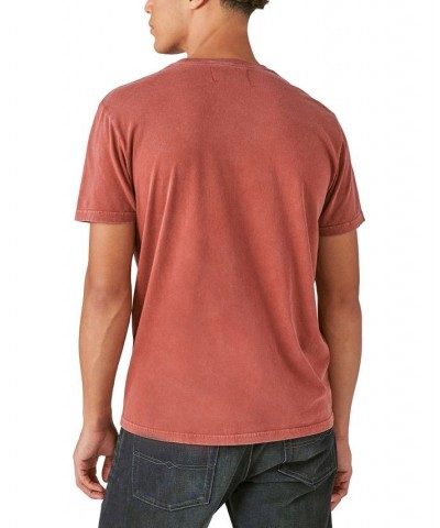 Men's Lucky Work-Wear Graphic T-shirt Red $17.70 T-Shirts