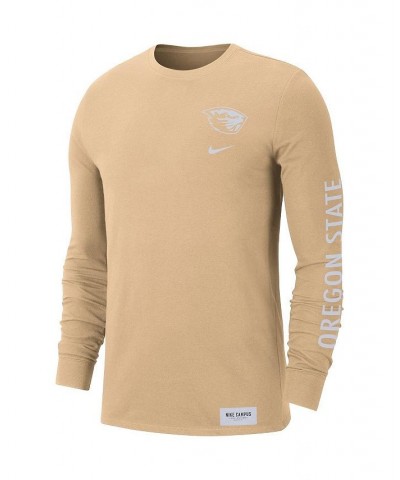 Men's Tan Oregon State Beavers 2-Hit Long Sleeve T-shirt $20.25 T-Shirts