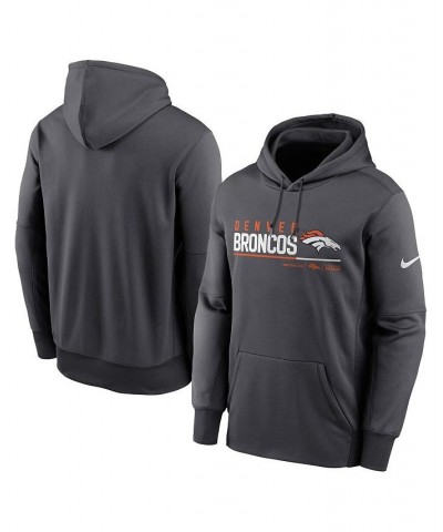 Men's Anthracite Denver Broncos Prime Logo Name Split Pullover Hoodie $45.89 Sweatshirt