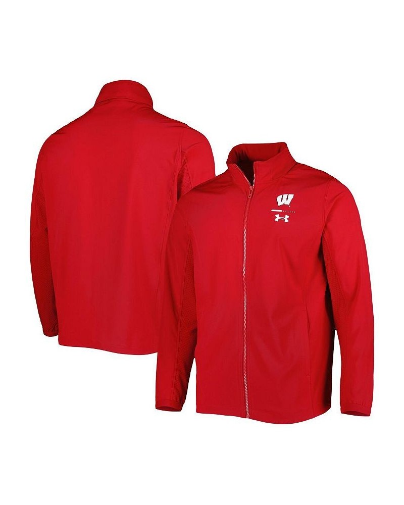 Men's Red Wisconsin Badgers Squad 3.0 Full-Zip Jacket $39.60 Jackets