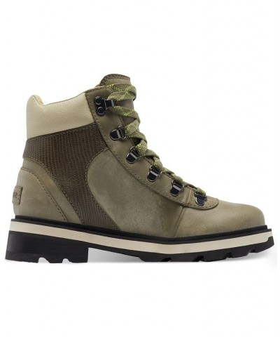 Women's Lennox Hiker Lace-Up Waterproof Booties Green $39.57 Shoes