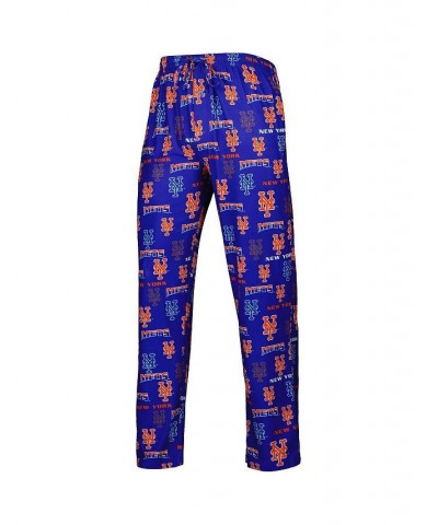 Men's Gray, Royal New York Mets Breakthrough Long Sleeve Top and Pants Sleep Set $42.39 Pajama