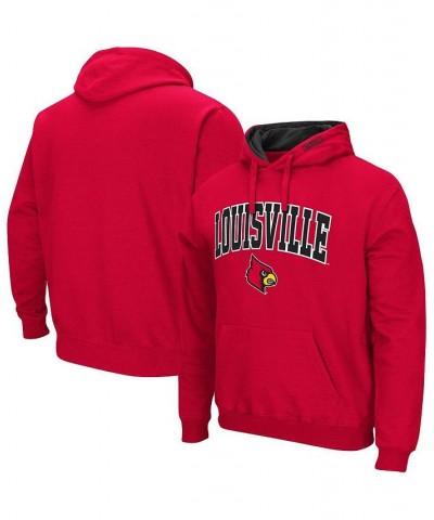 Men's Red Louisville Cardinals Arch and Logo 3.0 Pullover Hoodie $34.79 Sweatshirt