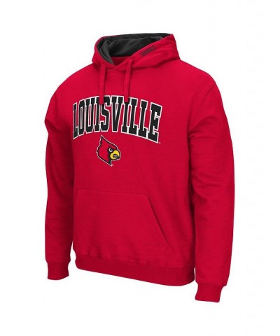 Men's Red Louisville Cardinals Arch and Logo 3.0 Pullover Hoodie $34.79 Sweatshirt