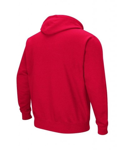 Men's Red Louisville Cardinals Arch and Logo 3.0 Pullover Hoodie $34.79 Sweatshirt