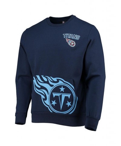 Men's Navy Tennessee Titans Pocket Pullover Sweater $35.74 Sweaters