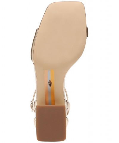 Wilson Ankle-Strap Block-Heel Sandals Brown $47.00 Shoes