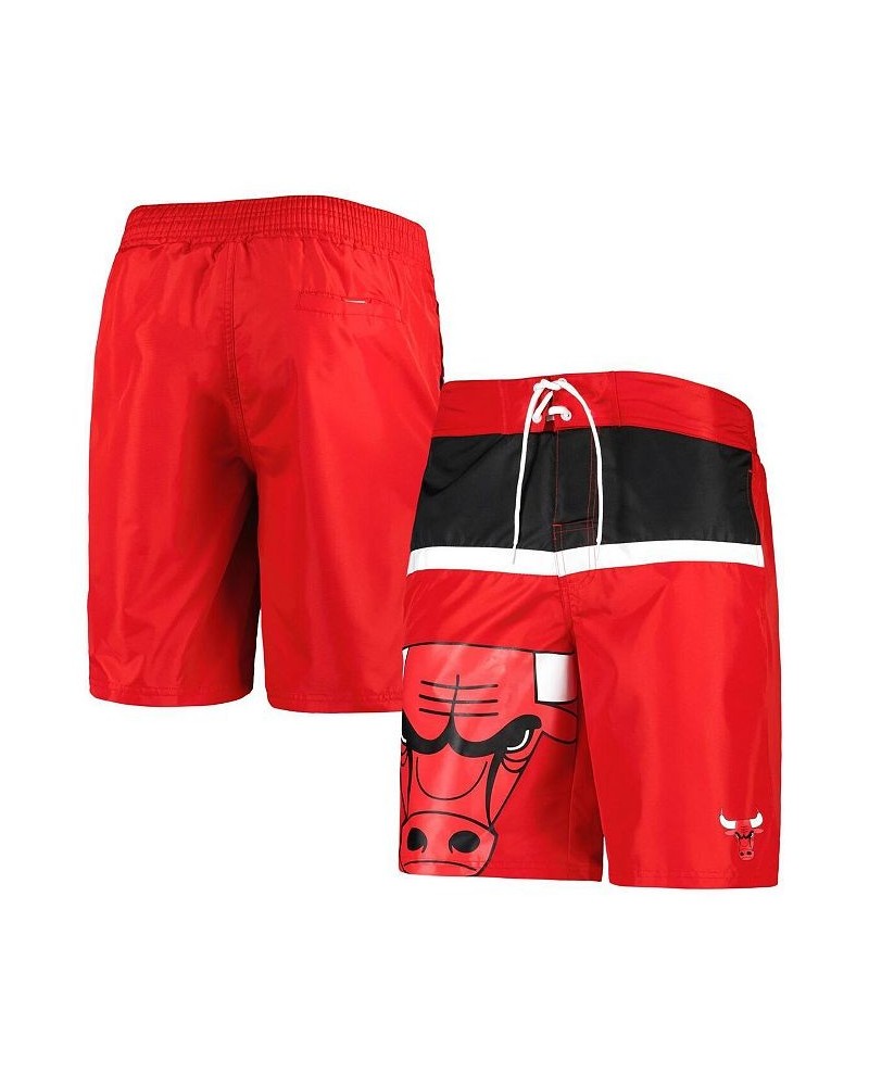 Men's Red Chicago Bulls Sea Wind Swim Trunks $33.79 Swimsuits