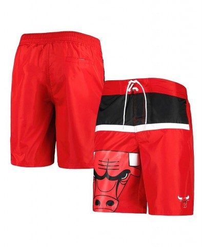 Men's Red Chicago Bulls Sea Wind Swim Trunks $33.79 Swimsuits