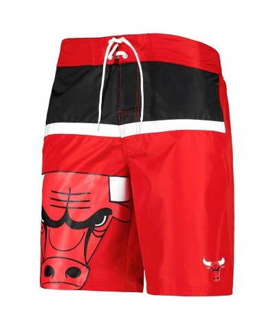 Men's Red Chicago Bulls Sea Wind Swim Trunks $33.79 Swimsuits