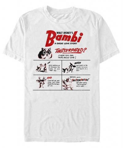 Men's Bambi Twitterpated Short Sleeve T-shirt White $14.35 T-Shirts