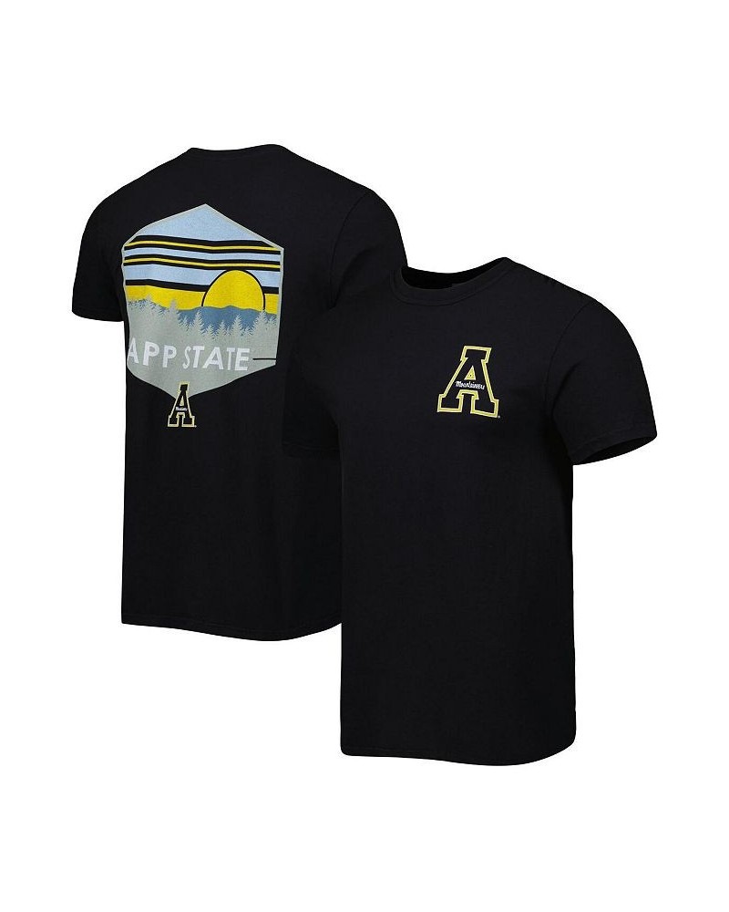 Men's Black Appalachian State Mountaineers Landscape Shield T-shirt $17.60 T-Shirts