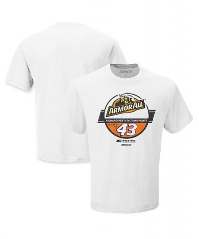 Men's Checkered Flag White Erik Jones Armor All Graphic T-shirt $14.35 T-Shirts