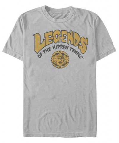 Nickelodeon Men's Legends of the Hidden Temple Retro Logo Short Sleeve T-Shirt Silver $17.84 T-Shirts