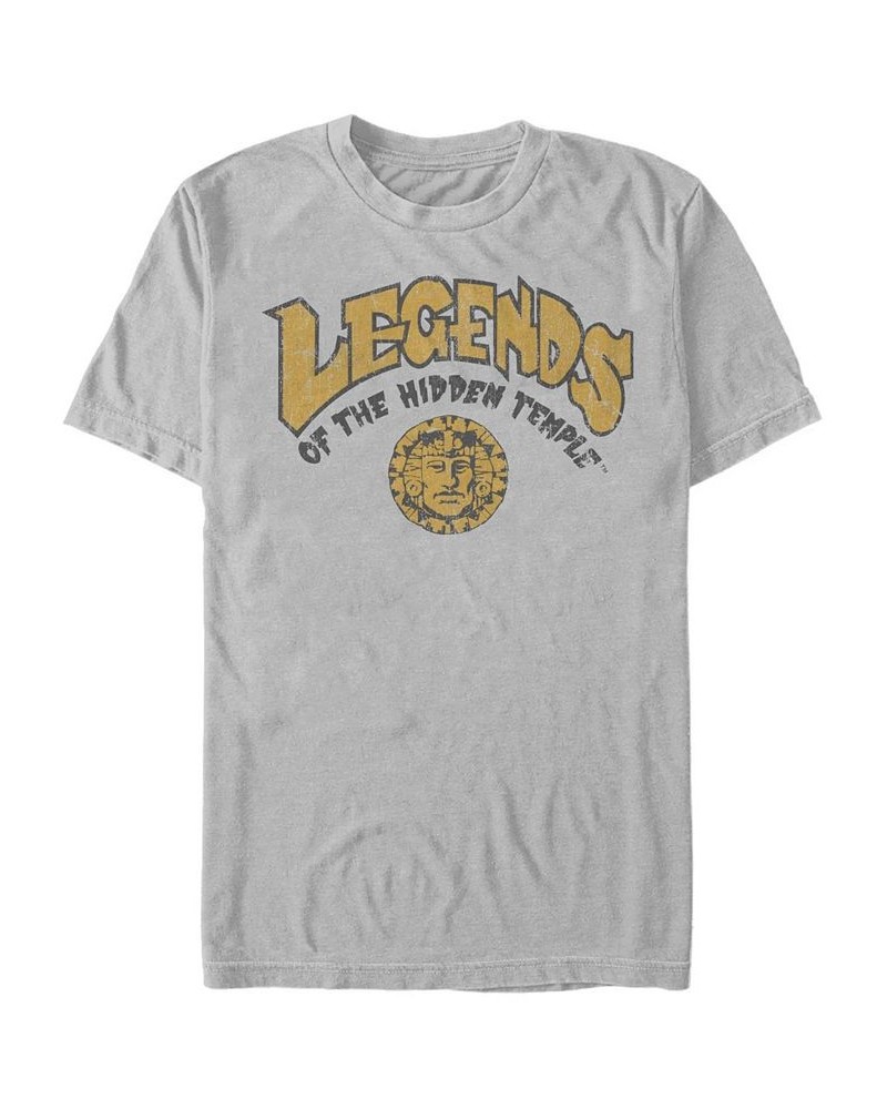 Nickelodeon Men's Legends of the Hidden Temple Retro Logo Short Sleeve T-Shirt Silver $17.84 T-Shirts