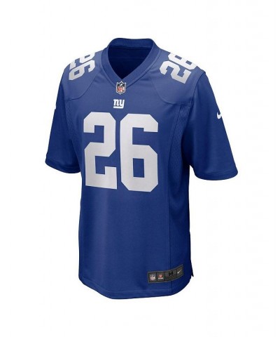 Men's Saquon Barkley Royal New York Giants Game Jersey $57.40 Jersey