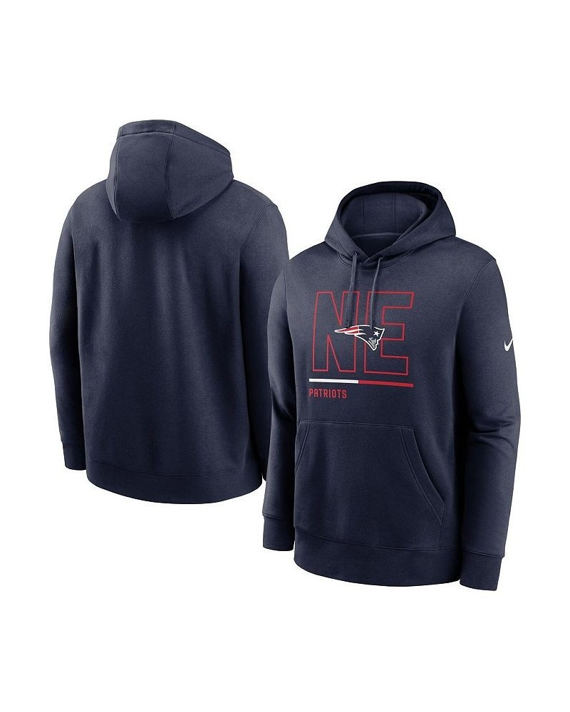 Men's Navy New England Patriots City Code Club Fleece Pullover Hoodie $46.74 Sweatshirt