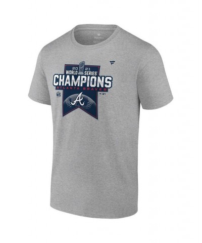 Men's Heathered Gray Atlanta Braves 2021 World Series Champions Locker Room Big Tall T-shirt $20.58 T-Shirts