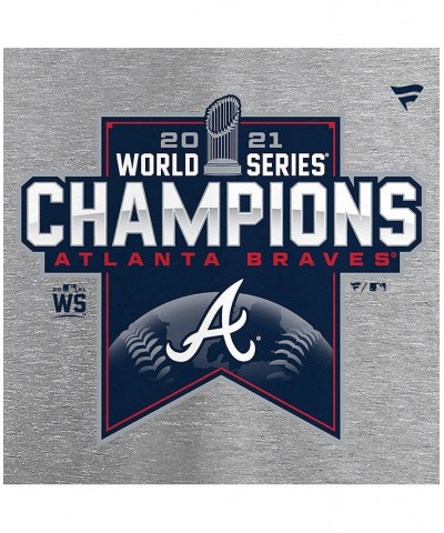 Men's Heathered Gray Atlanta Braves 2021 World Series Champions Locker Room Big Tall T-shirt $20.58 T-Shirts