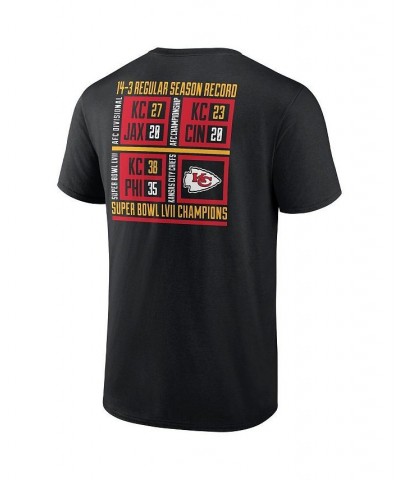 Men's Branded Black Kansas City Chiefs Super Bowl LVII Champions Big and Tall Scoreboard Showcase Schedule T-shirt $29.14 T-S...