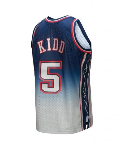 Men's Jason Kidd Gray, Blue New Jersey Nets 2006/07 Hardwood Classics Fadeaway Swingman Player Jersey $65.80 Jersey