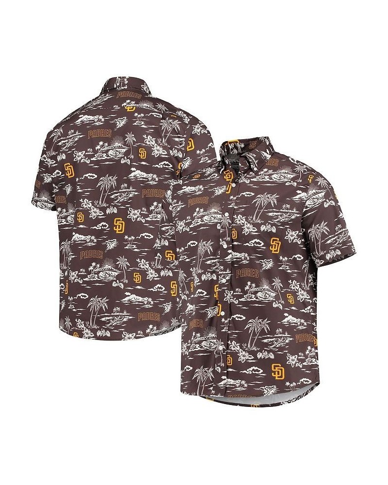 Men's Brown San Diego Padres Kekai Button-Down Shirt $54.00 Shirts