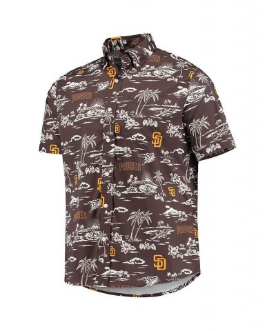 Men's Brown San Diego Padres Kekai Button-Down Shirt $54.00 Shirts