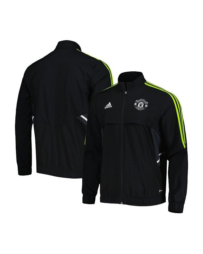 Men's Black Manchester United Presentation AEROREADY Full-Zip Jacket $38.00 Jackets