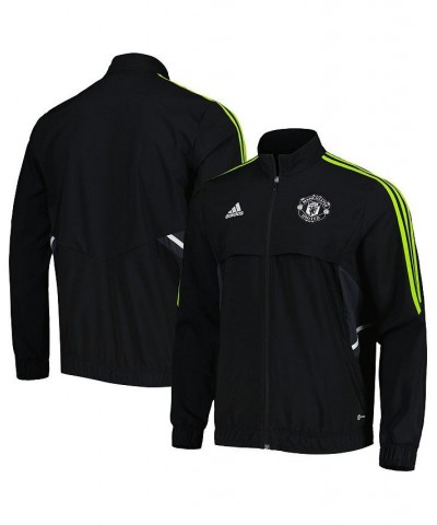 Men's Black Manchester United Presentation AEROREADY Full-Zip Jacket $38.00 Jackets