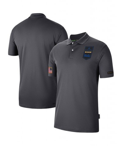 Men's Brand Anthracite UCLA Bruins Victory Military-Inspired Appreciation Performance Polo Shirt $36.66 Polo Shirts