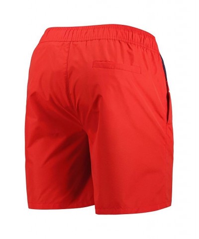 Men's Red Washington Capitals Freestyle Volley Swim Shorts $30.23 Swimsuits