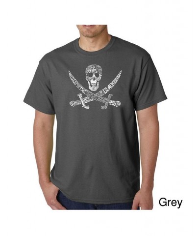 Mens Word Art T-Shirt - Pirate Gray $18.19 T-Shirts