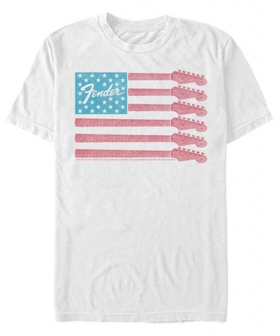 Men's Guitar Flag Short Sleeve Crew T-shirt White $17.50 T-Shirts