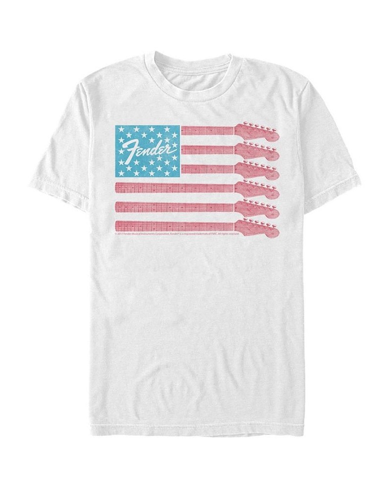 Men's Guitar Flag Short Sleeve Crew T-shirt White $17.50 T-Shirts