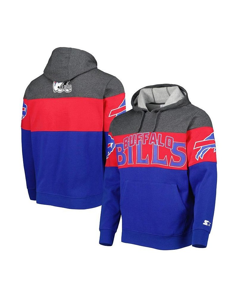 Men's Royal, Heather Charcoal Buffalo Bills Extreme Pullover Hoodie $48.95 Sweatshirt