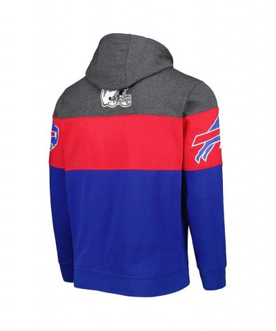 Men's Royal, Heather Charcoal Buffalo Bills Extreme Pullover Hoodie $48.95 Sweatshirt