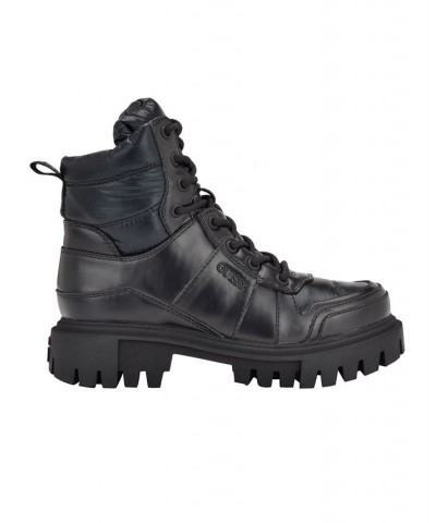 Women's Tisley Combat Booties Black $27.24 Shoes