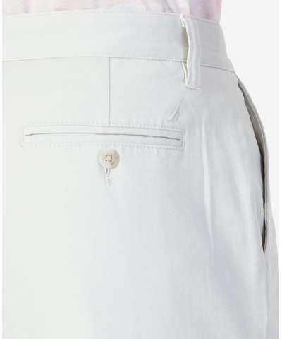 Men's Classic-Fit Stretch Solid Flat-Front Chino Deck Pants White $33.14 Pants