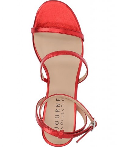 Women's Samilee Platform Sandals Red $50.99 Shoes