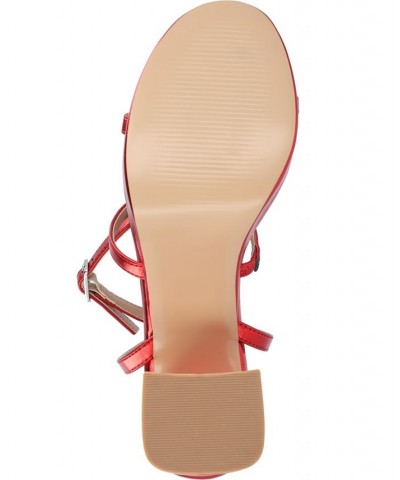 Women's Samilee Platform Sandals Red $50.99 Shoes