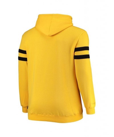 Men's Gold Pittsburgh Steelers Big and Tall Big Face Historic Logo Fleece Pullover Hoodie $41.80 Sweatshirt