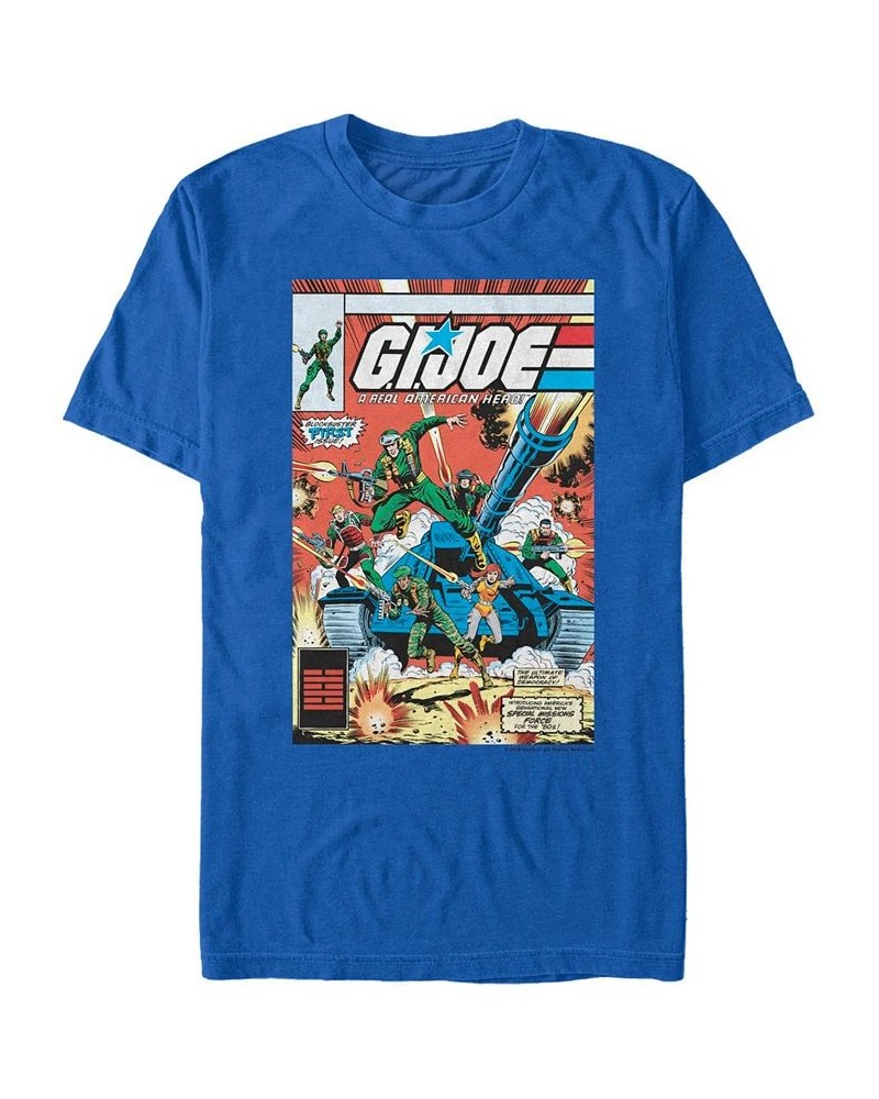 Men's G.I. Joe Classic Comic Poster Short Sleeve T-shirt Blue $19.59 T-Shirts