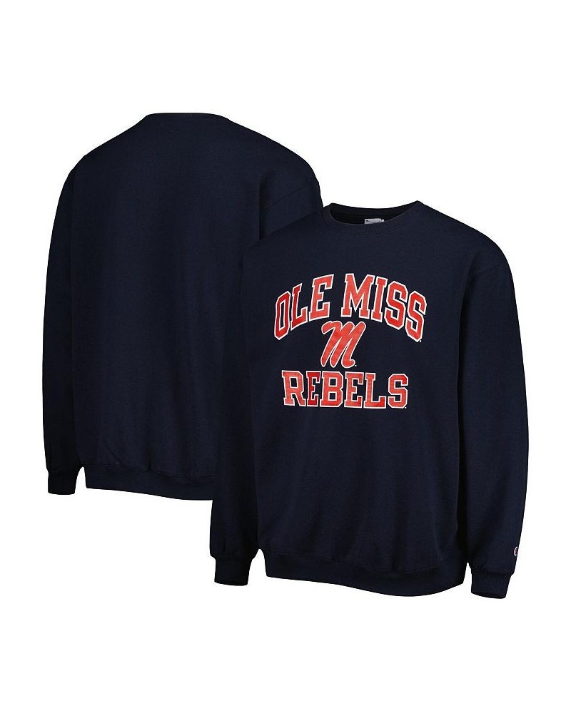 Men's Navy Ole Miss Rebels High Motor Pullover Sweatshirt $27.95 Sweatshirt