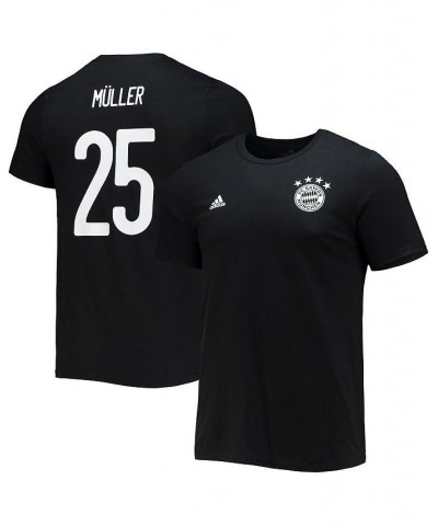 Men's Thomas Muller Black Bayern Munich Amplifier Name and Number T-shirt $18.89 T-Shirts