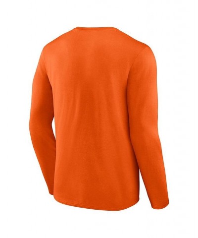 Men's Branded Orange Miami Hurricanes Modern Two-Hit Long Sleeve T-shirt $19.80 T-Shirts