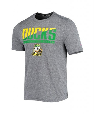 Men's Gray Oregon Ducks Wordmark Slash T-shirt $22.39 T-Shirts