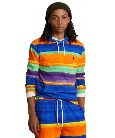 Men's Striped Spa Terry Hoodie Multi $37.79 Sweatshirt