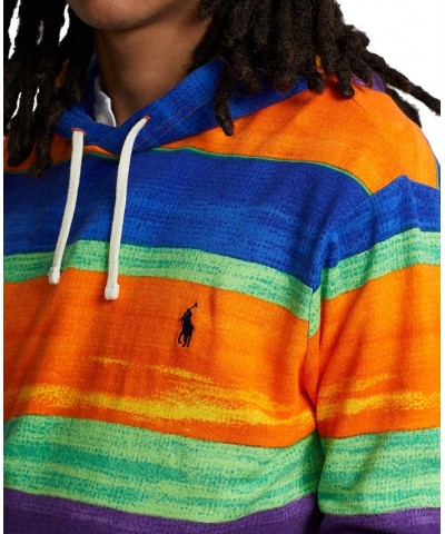 Men's Striped Spa Terry Hoodie Multi $37.79 Sweatshirt