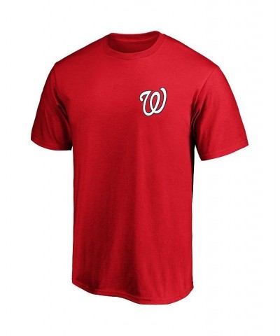 Men's Branded Red Washington Nationals Number One Dad Team T-shirt $21.83 T-Shirts