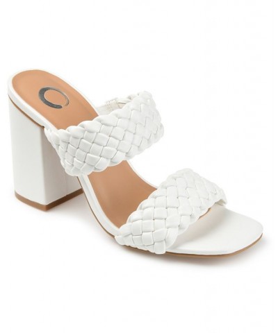 Women's Melissa Woven Sandals White $45.89 Shoes